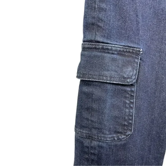 PATAGONIA Organic Cotton Stretch Slim Fit Midrise Indigo Cargo Jeans Size 25 - Picture 9 of 10